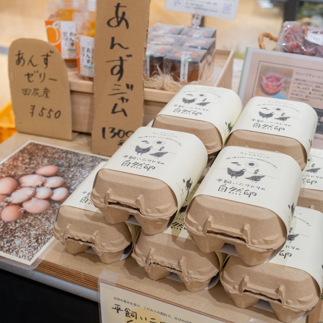 今回も新鮮なお野菜に、こだわりの有精卵、福山の特産でもあるあんずの加工品、昔懐かしい冷凍みかんなど、たくさんの品目が並びました！