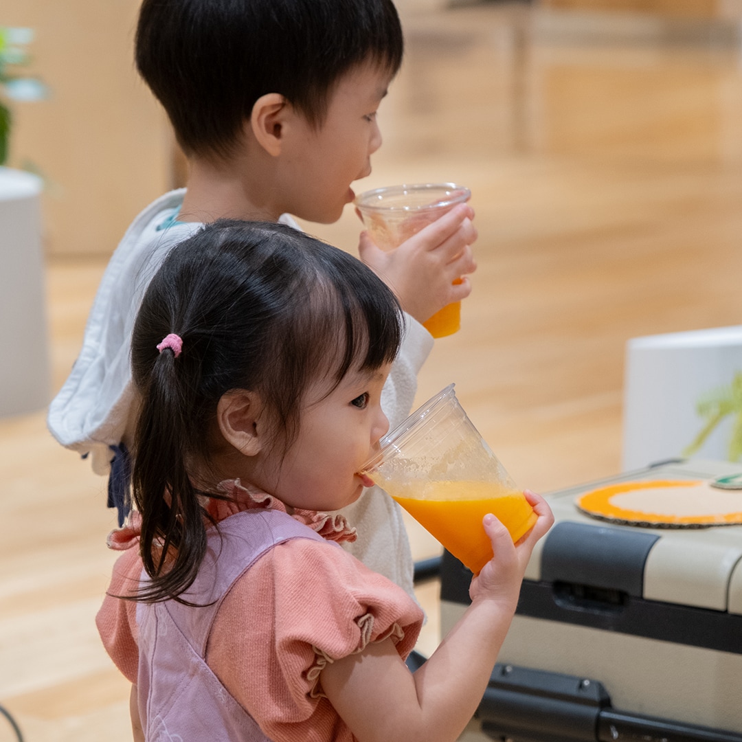 規格外みかんでつくるジュースのワークショップで