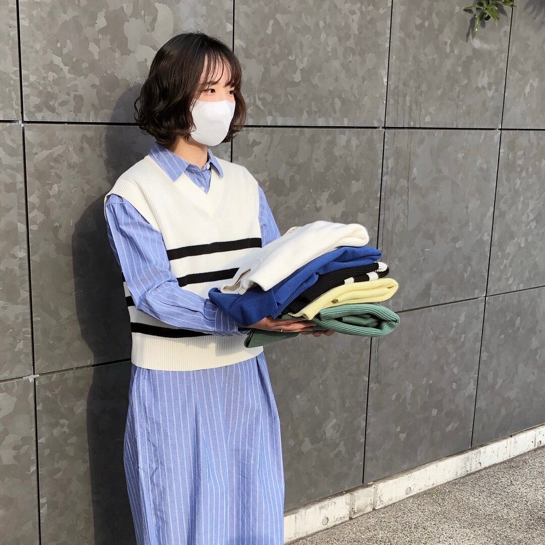 畦編みニットのカラーバリエーション