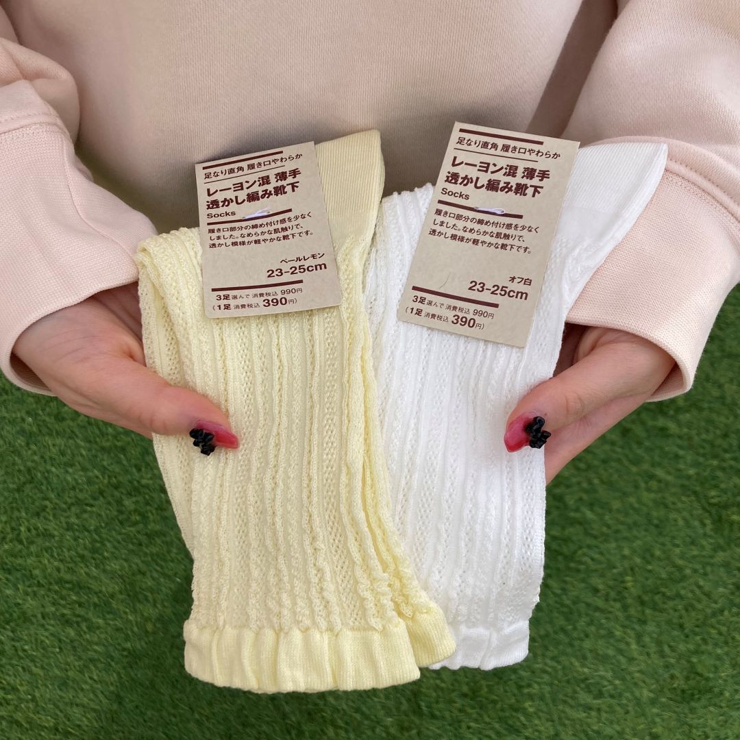 春の靴下しあーストライプ