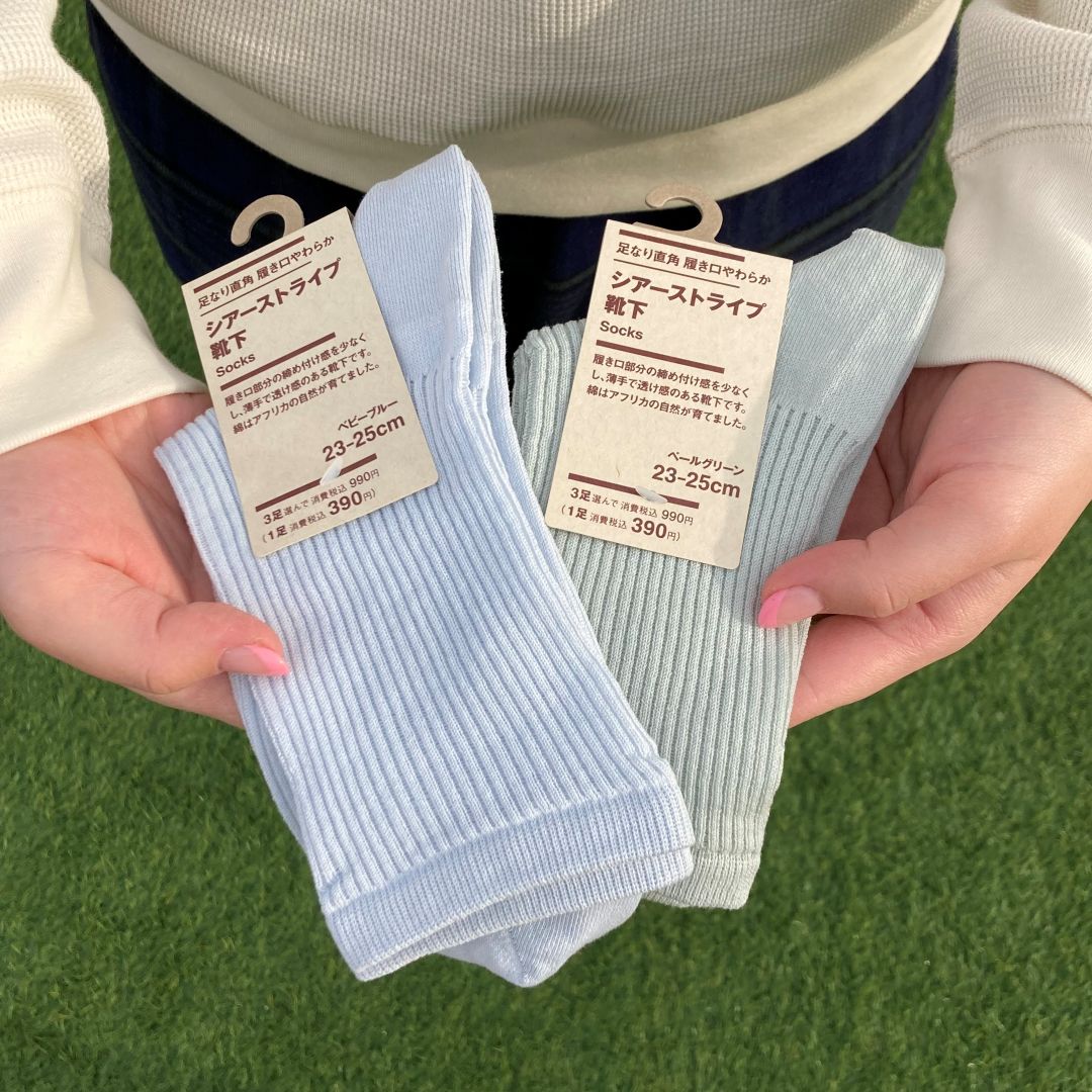 春の靴下レーヨン