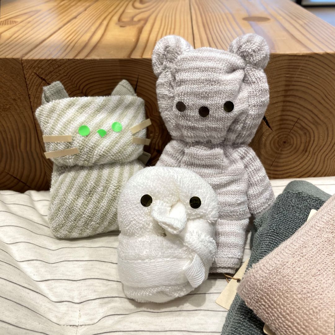 タオルで作ったぬいぐるみの写真