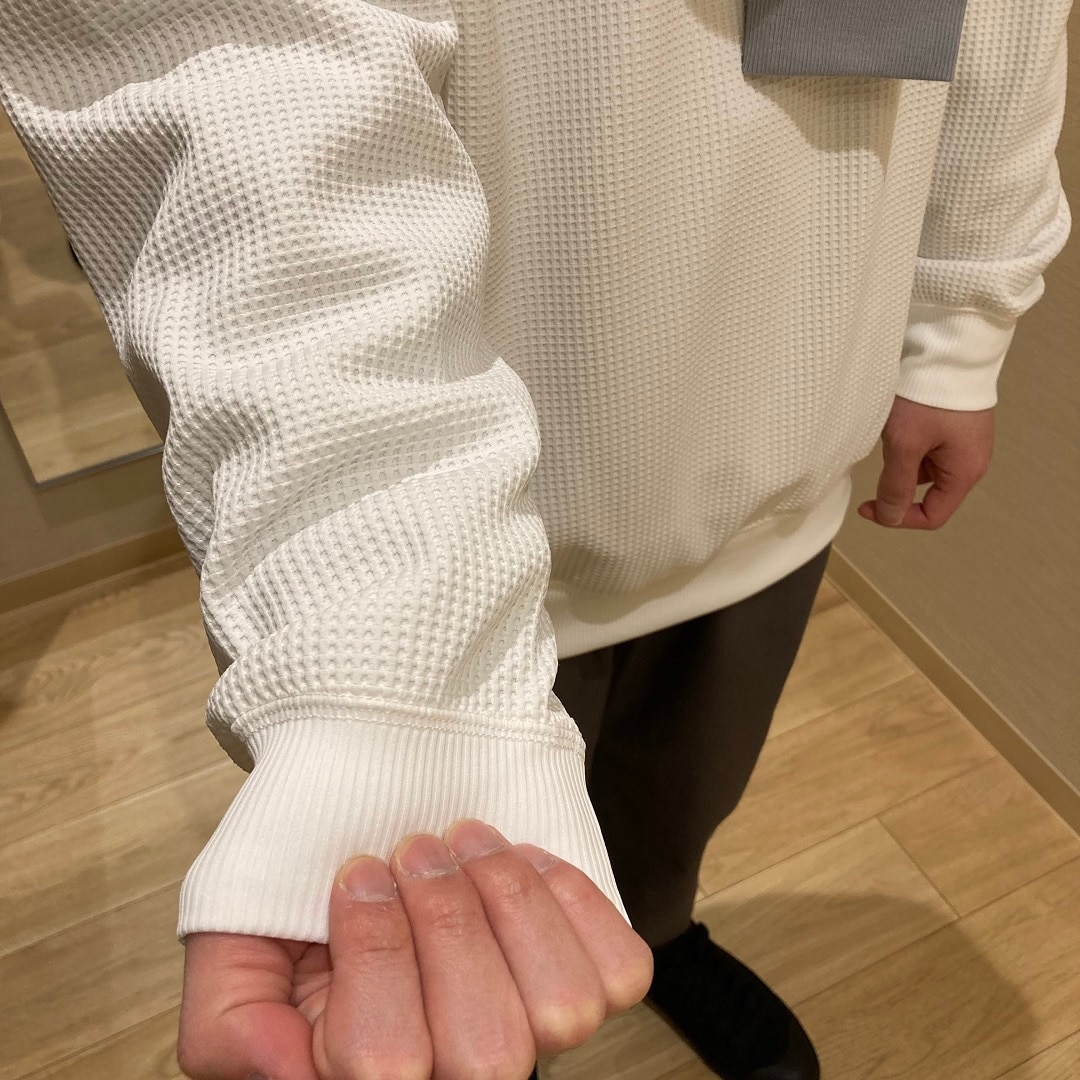 ワッフル生地アップ