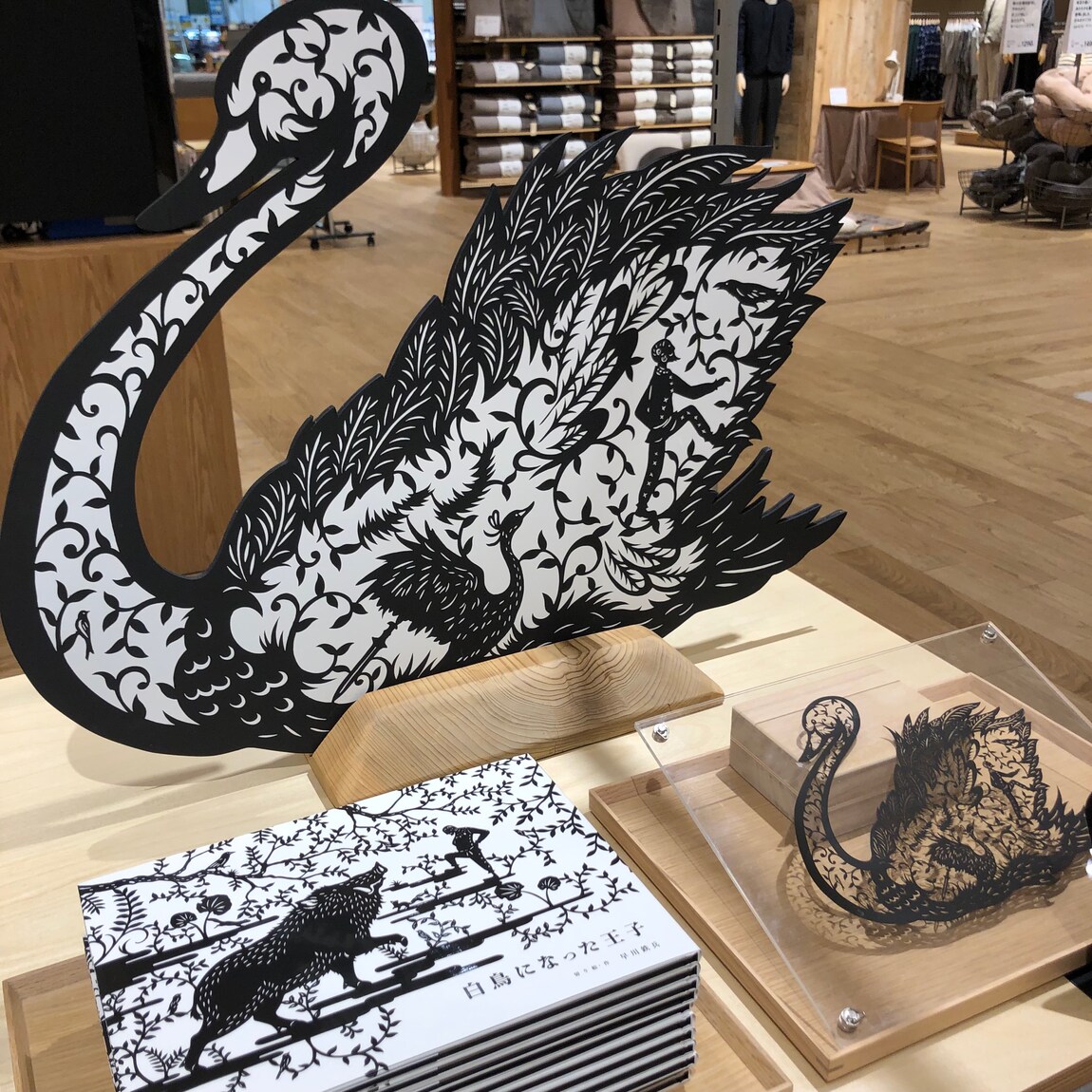 白鳥パネル展示