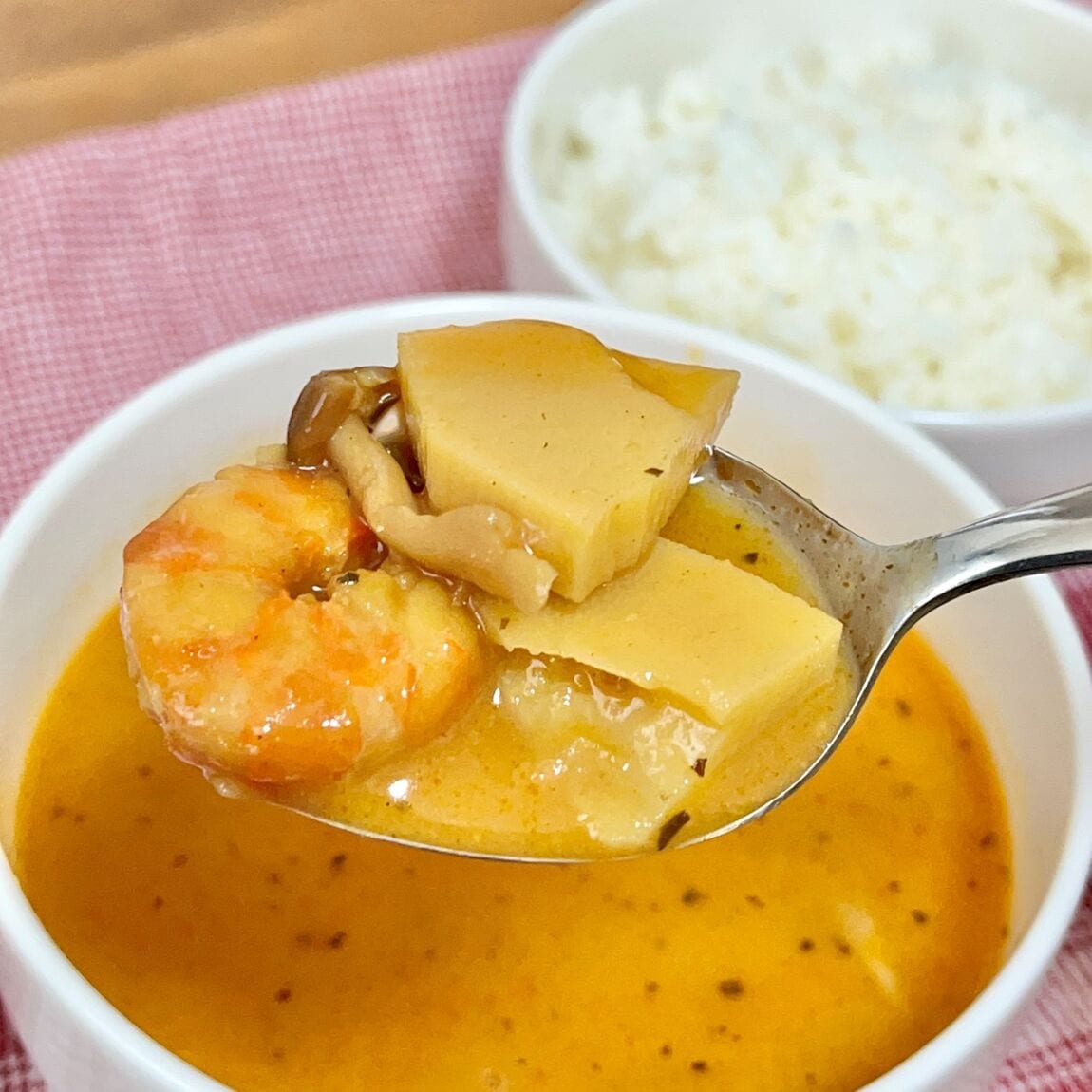 海老とトマトのカレー試食