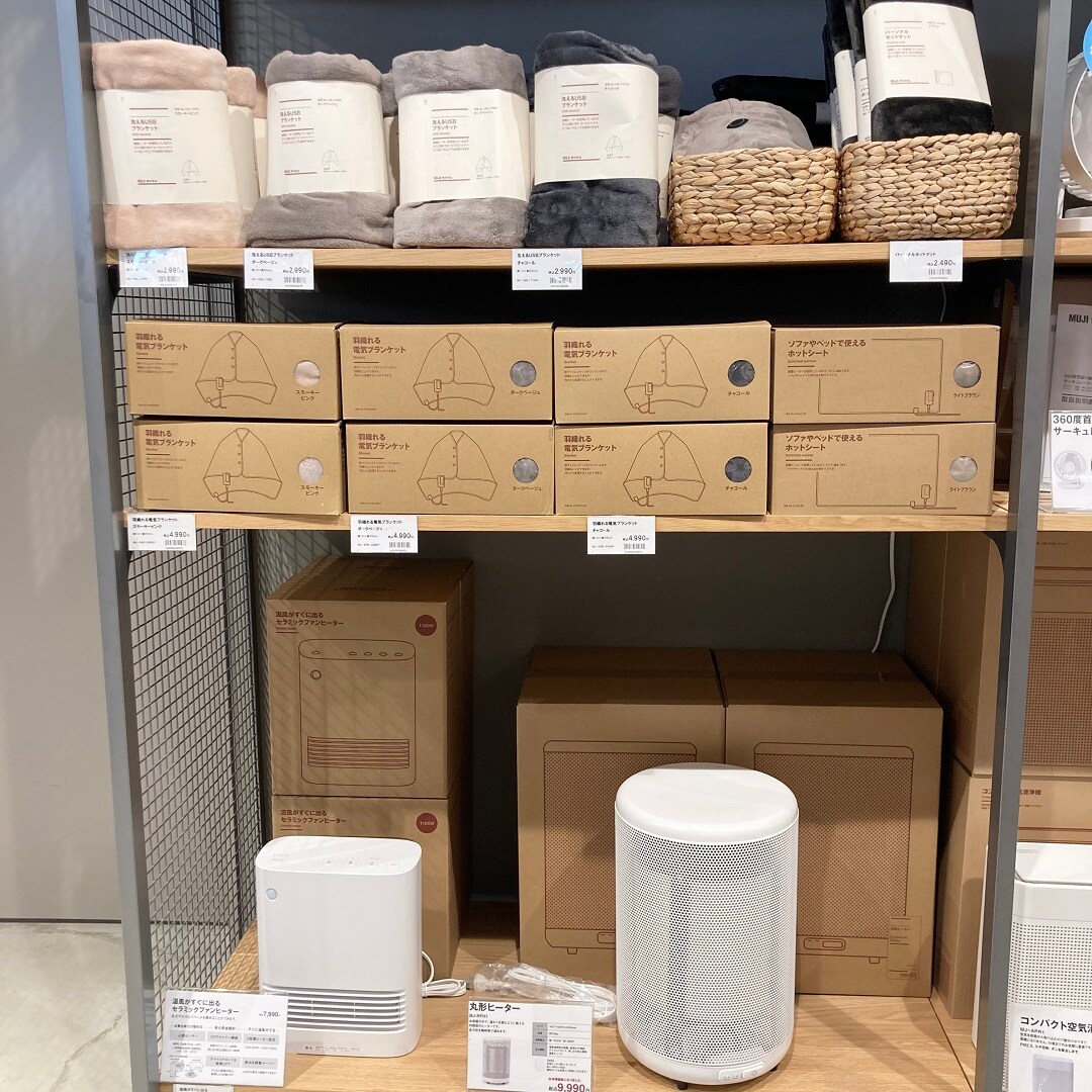 セラミックファンヒーター売場の写真