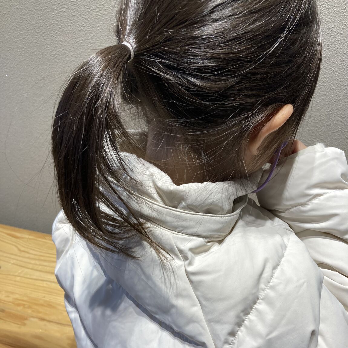 キッズ　中わたジャケット　フード