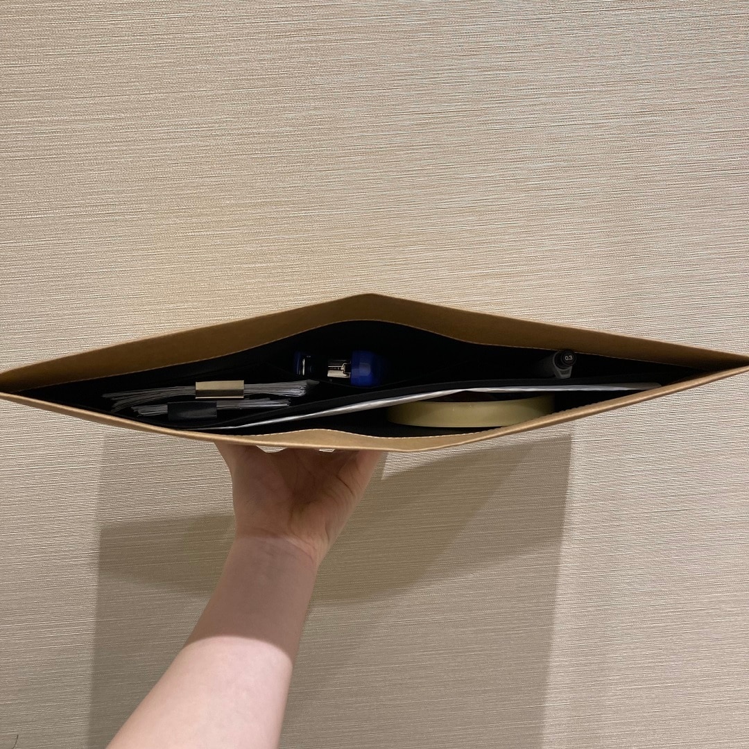 ジーンズラベル　書類ケースの写真