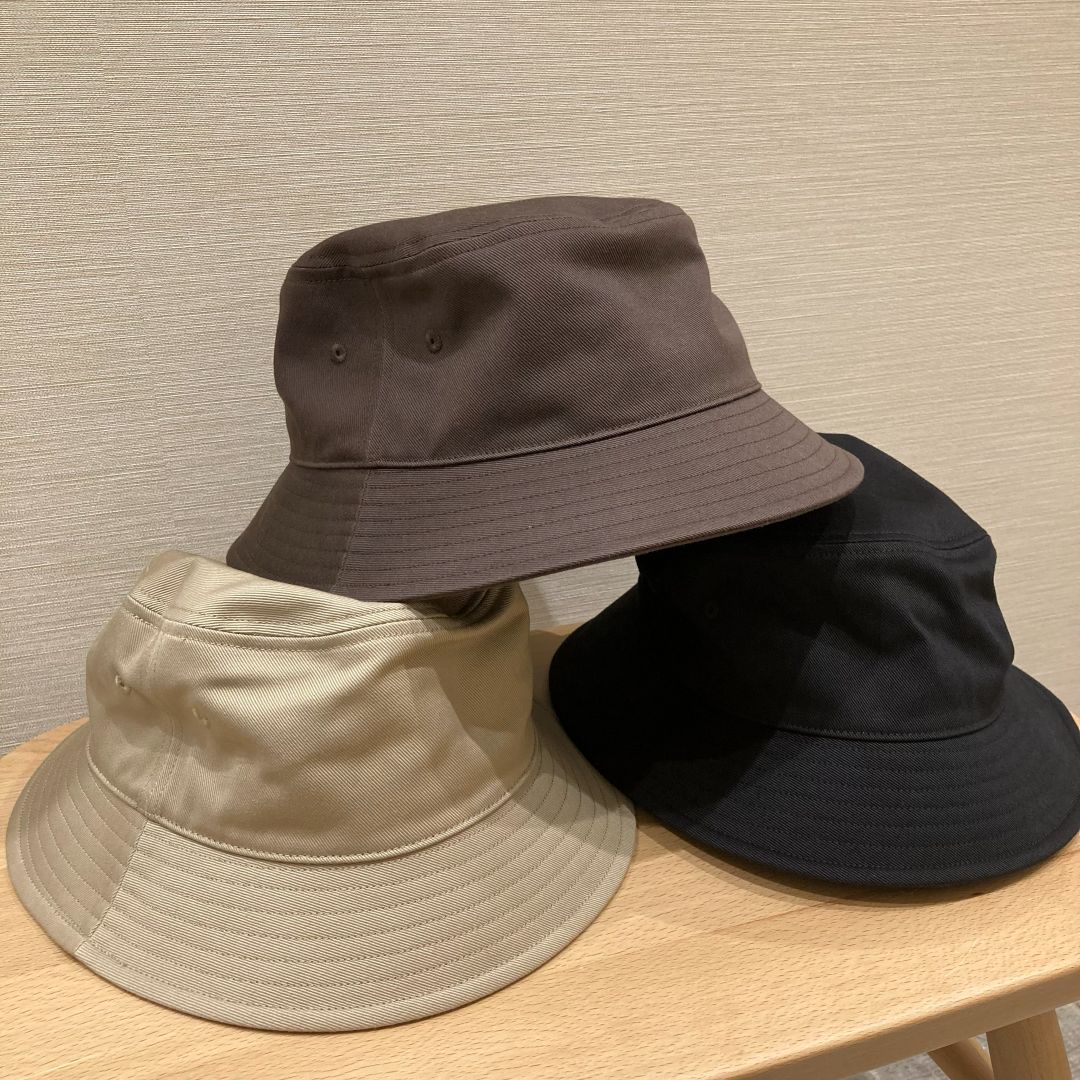 UVカット　コットンツイル　バケットハット