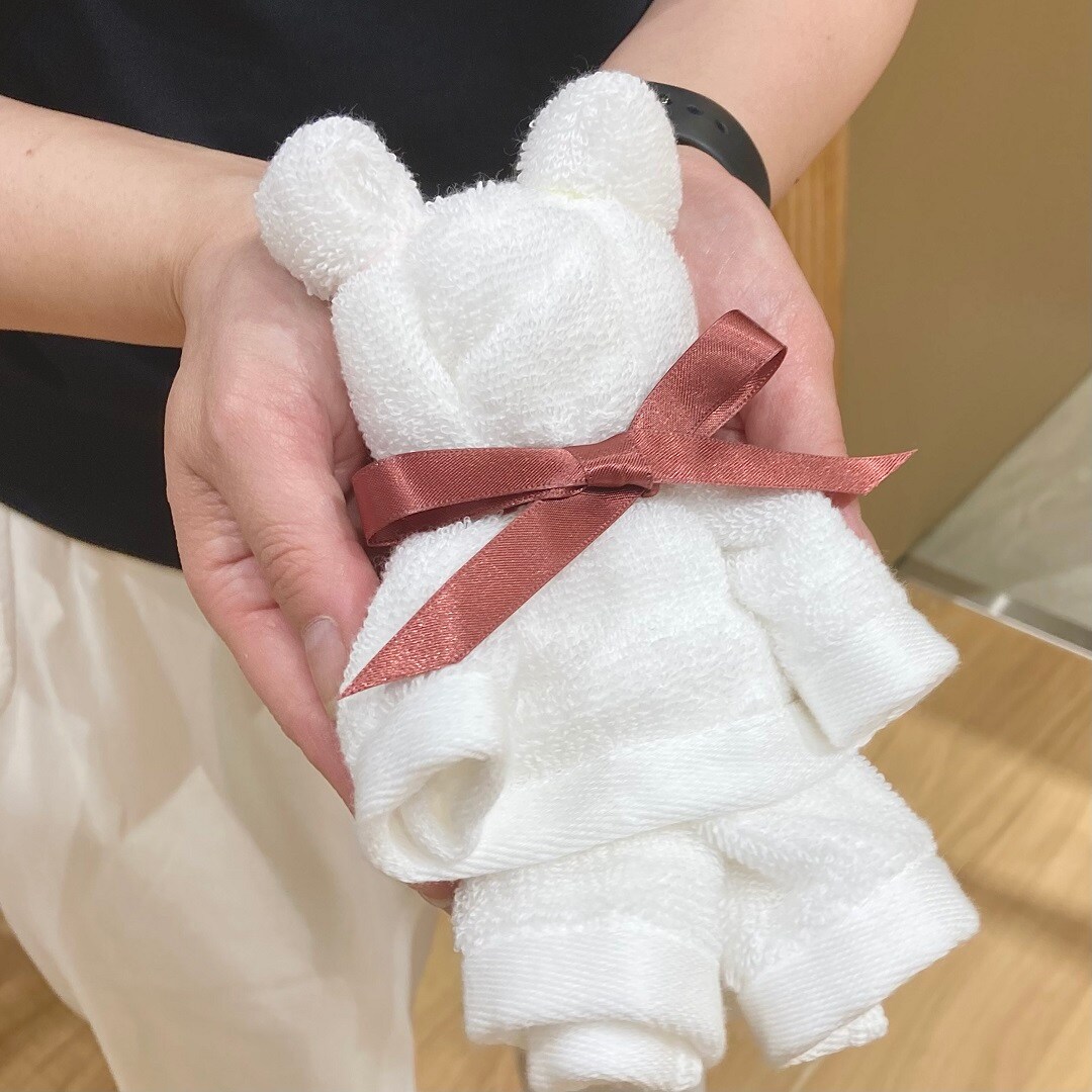 「ふっくらパイルタオル」でつくるクマのギフト　イメージ画像