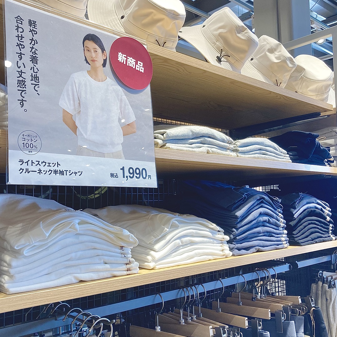 「婦人　ライトスウェットクルーネック半袖Ｔシャツ」商品売場画像