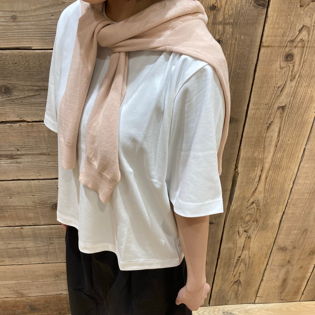 涼感UVカットクルーネックワイド半袖Tシャツ