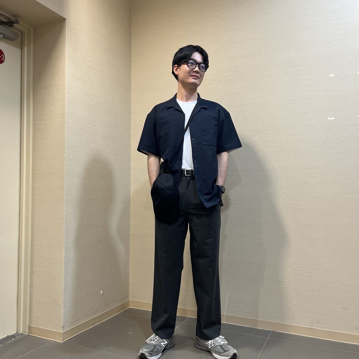 紳士　パンツ　グレー