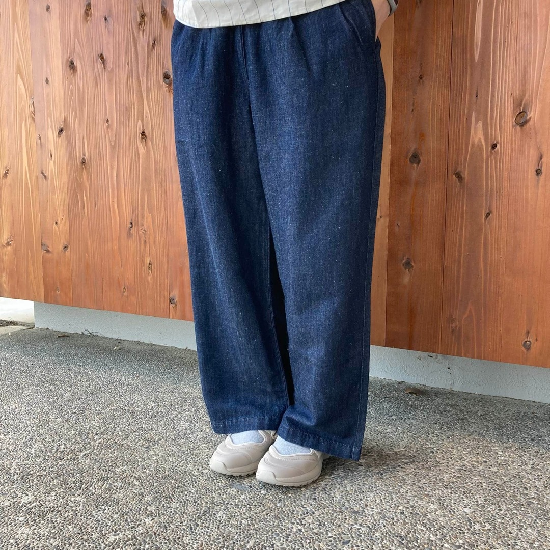 リネン洗いざらし半袖ブラウス
