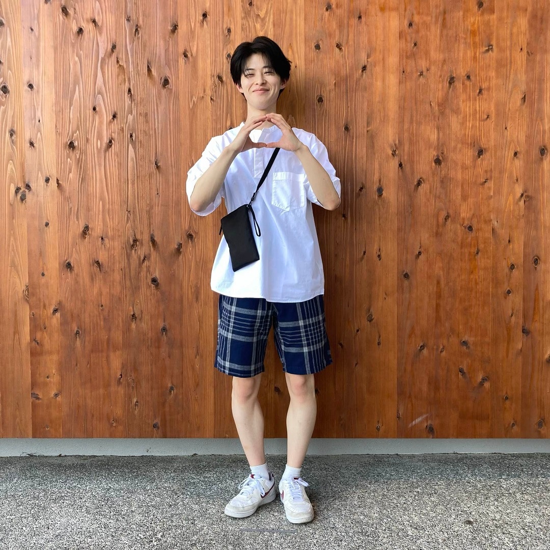 マドラスチェックイージーショートパンツ