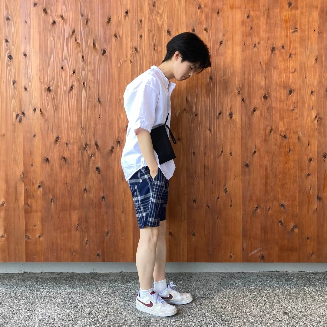 マドラスチェックイージーショートパンツ