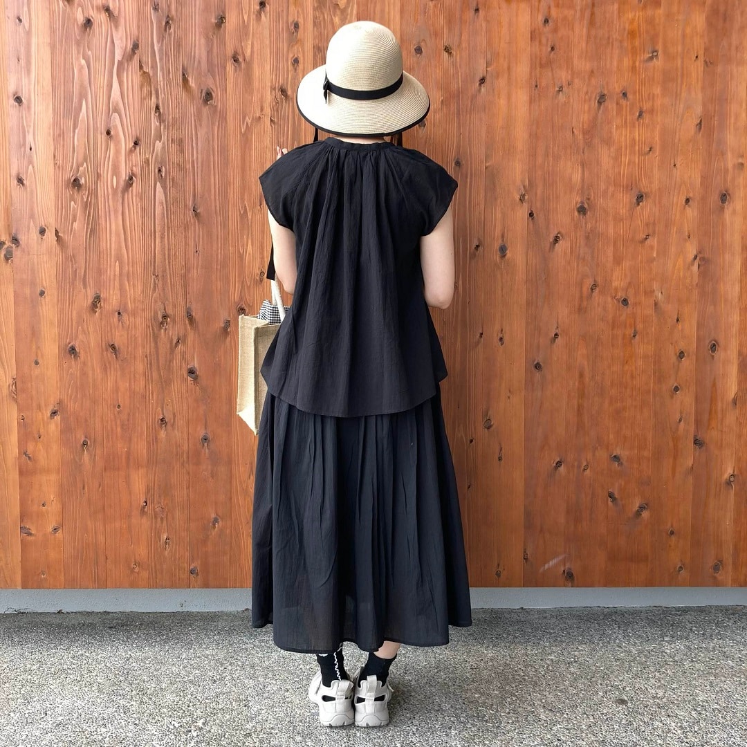 強撚ボイルギャザースカート