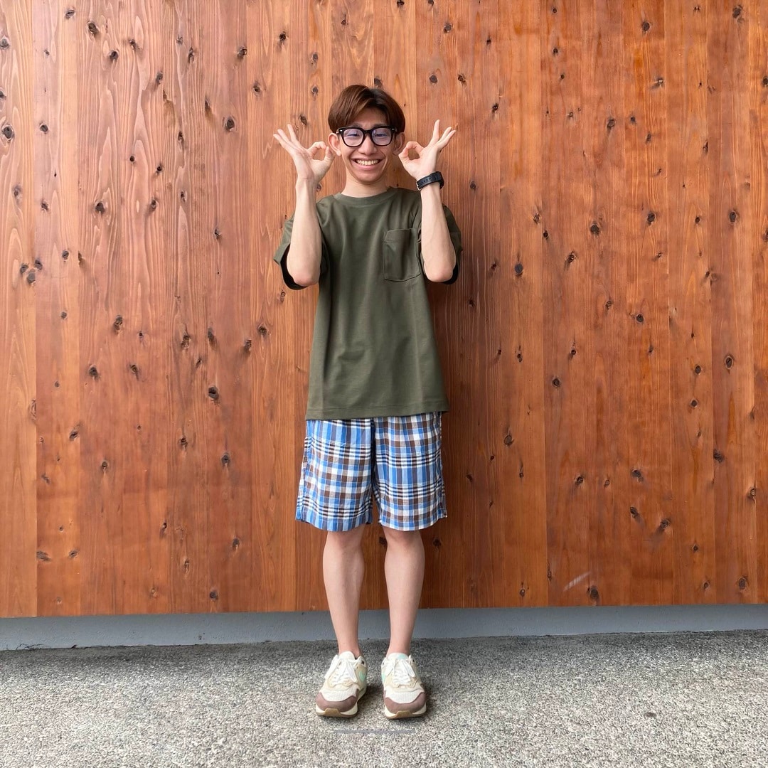 マドラスチェックイージーショートパンツ