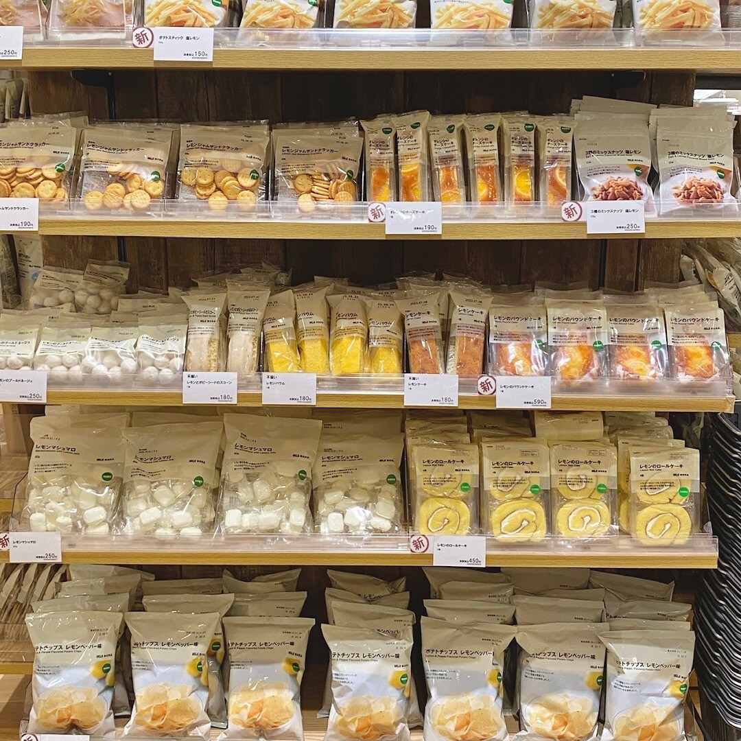 柑橘商品の売場全体の写真
