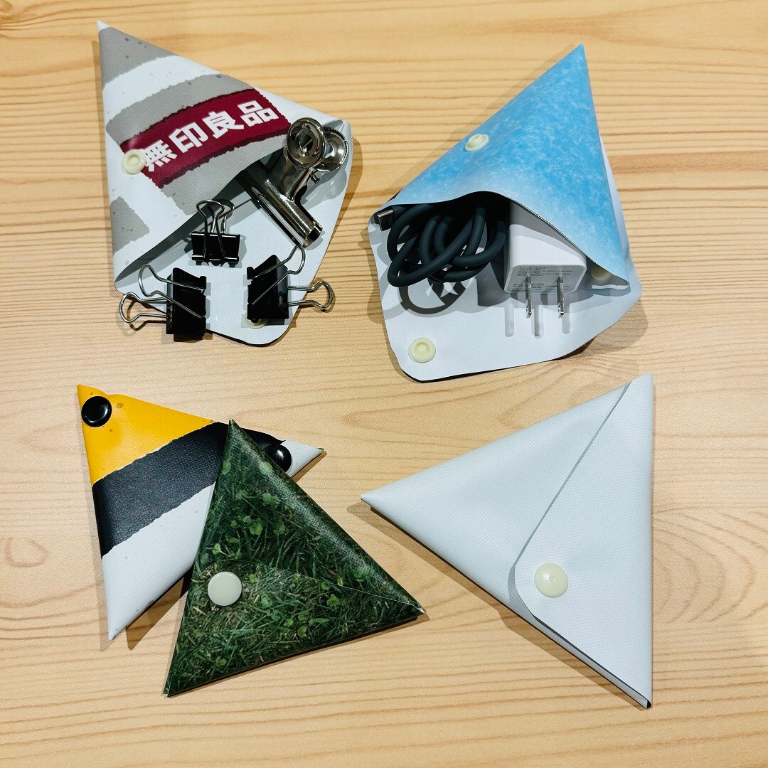 店舗バナーでつくる小物ケース