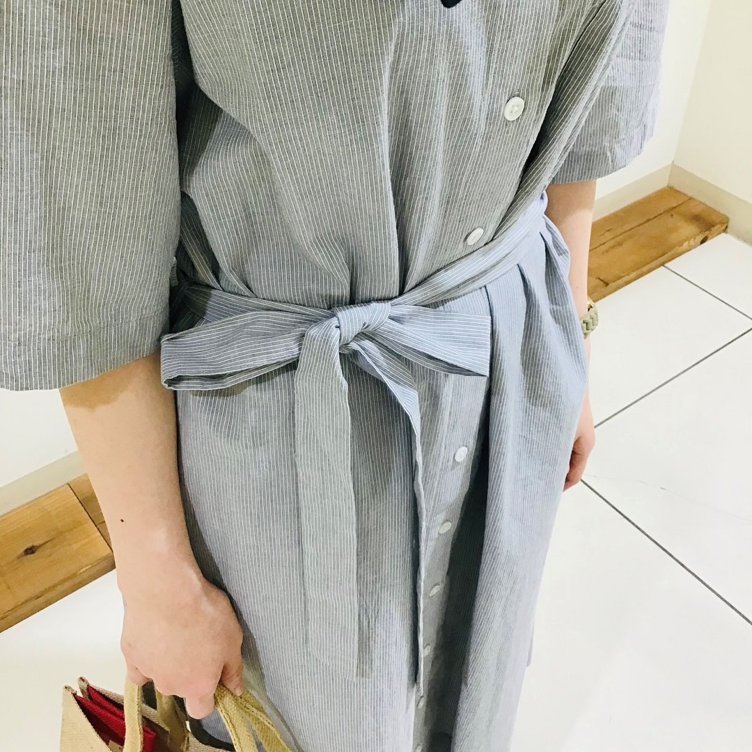 半袖シャツワンピース