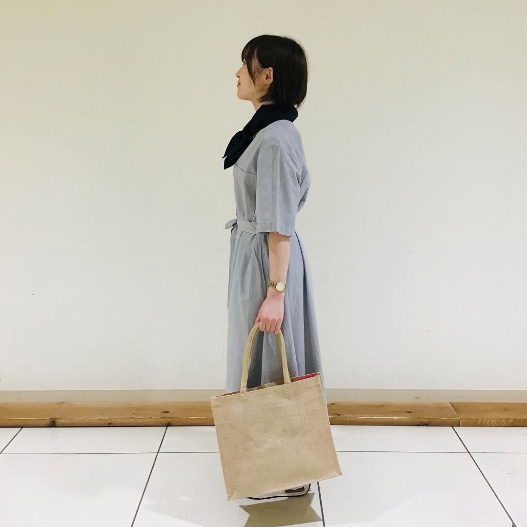 半袖シャツワンピース