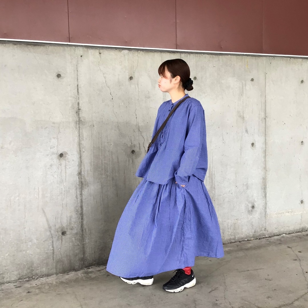 綿ボイル長袖ブラウス