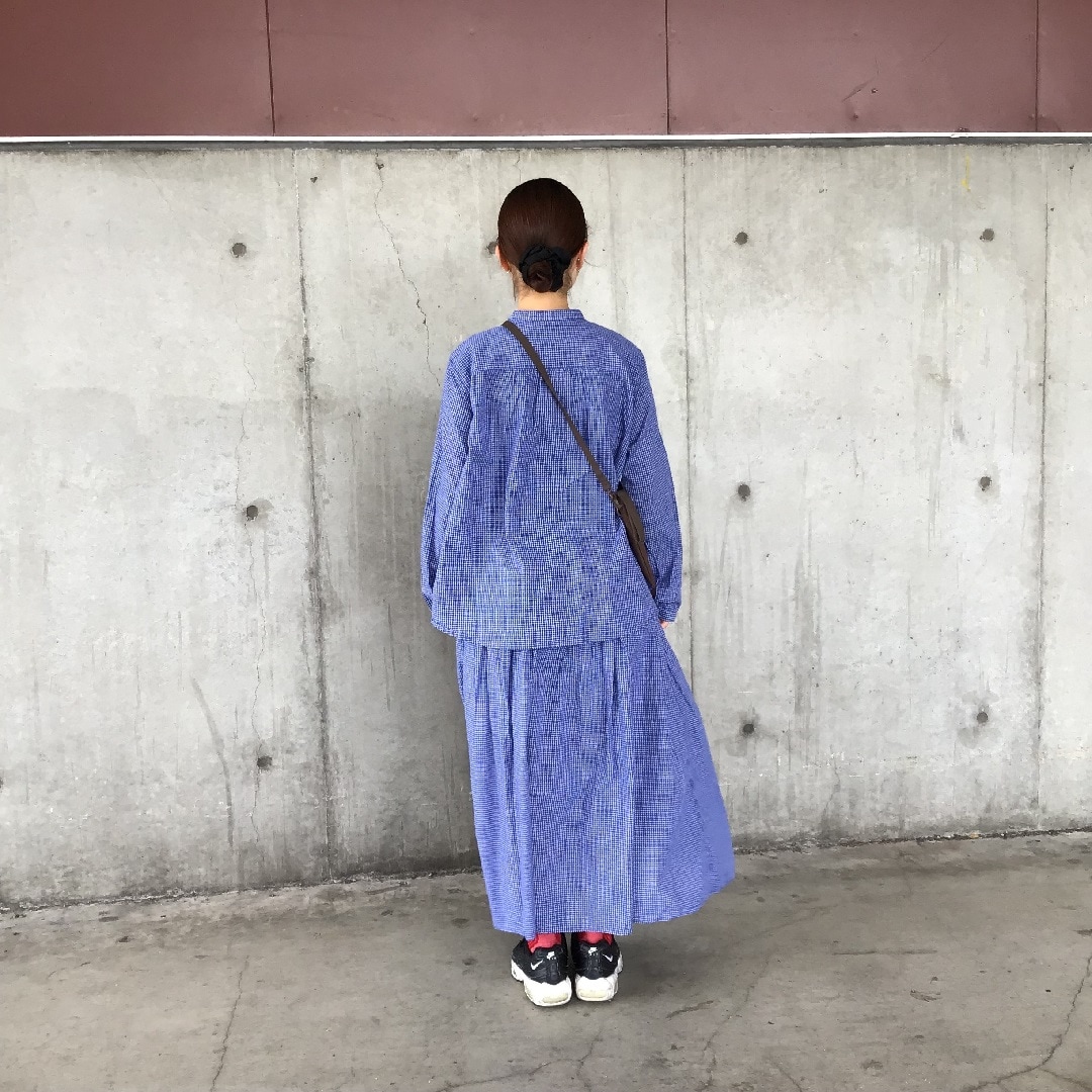 綿ボイル長袖ブラウス