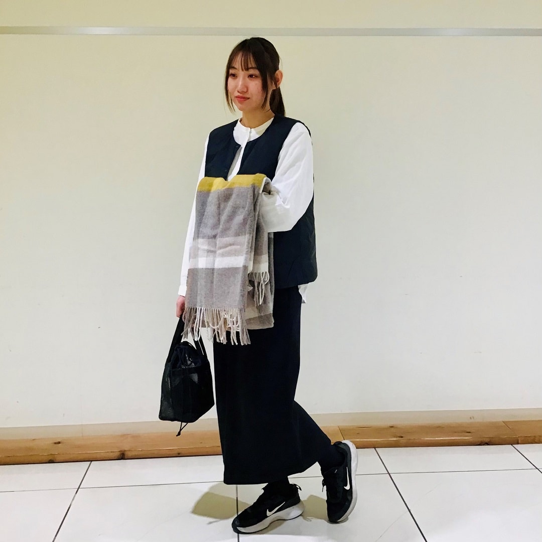 カポック混長袖ブラウス