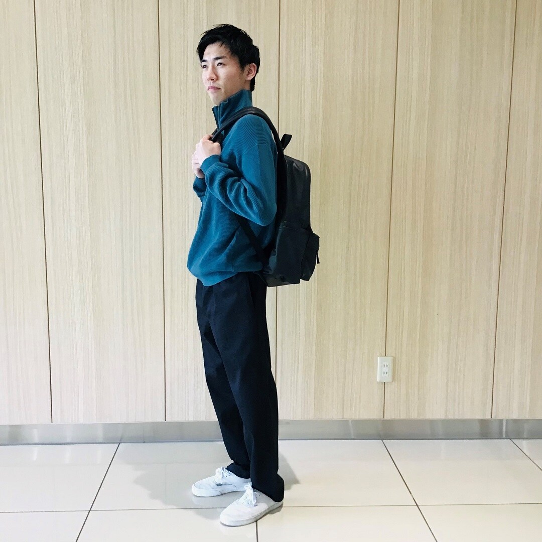 畦編み　フルジップカーデイガン　