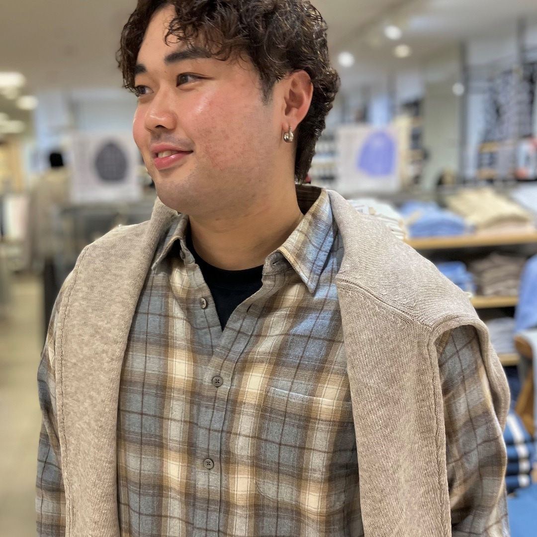 【ラブラ万代】ふんわりやわらかフランネルシャツ