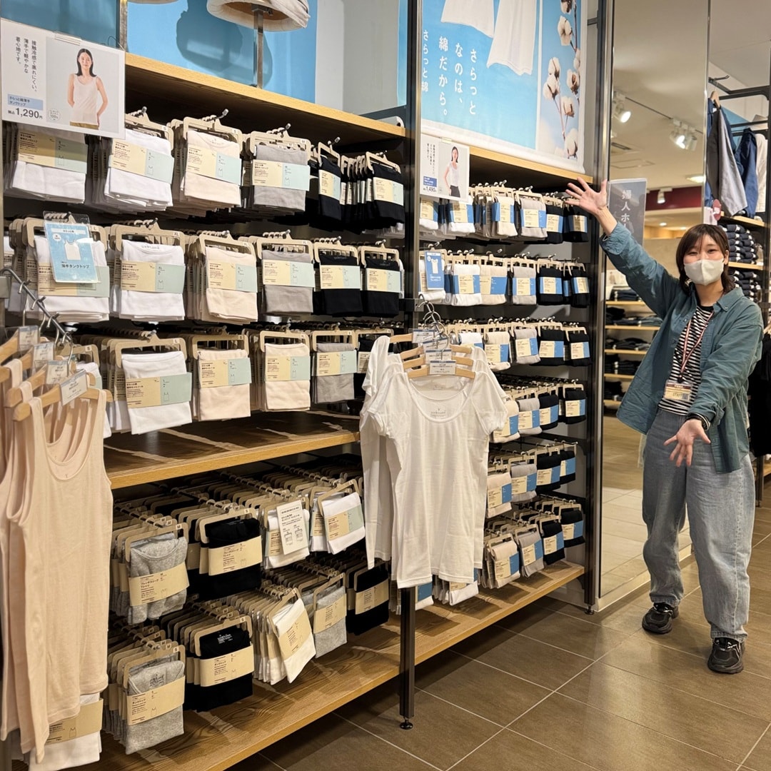 【ラブラ万代】涼やかで快適、さらっと綿インナー