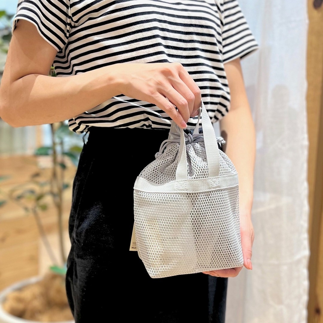 【イオンモール盛岡南】立体メッシュ持ち手付き巾着〔新商品紹介〕