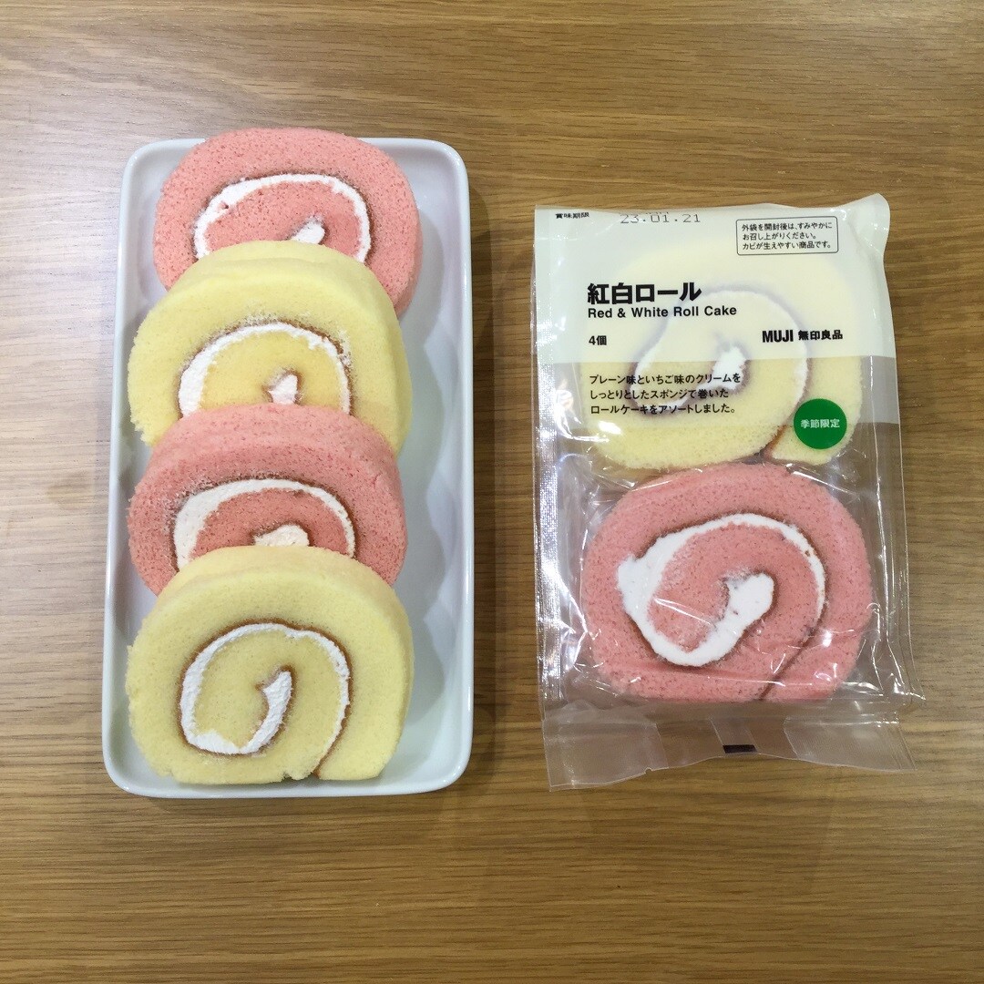 紅白のお菓子の写真