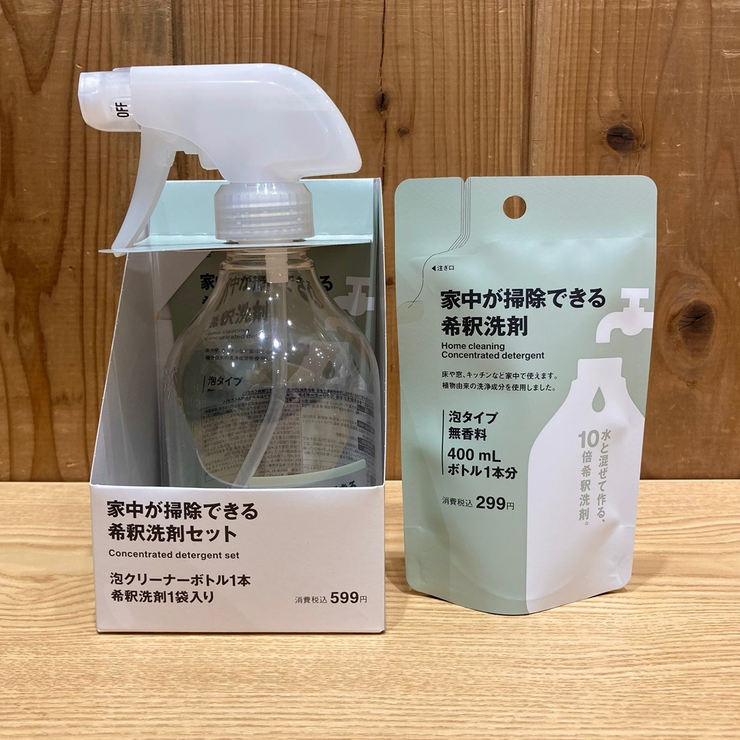 家中が掃除できる希釈洗剤の写真