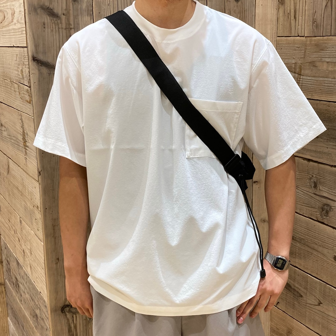 風を通す　半袖布帛Tシャツ