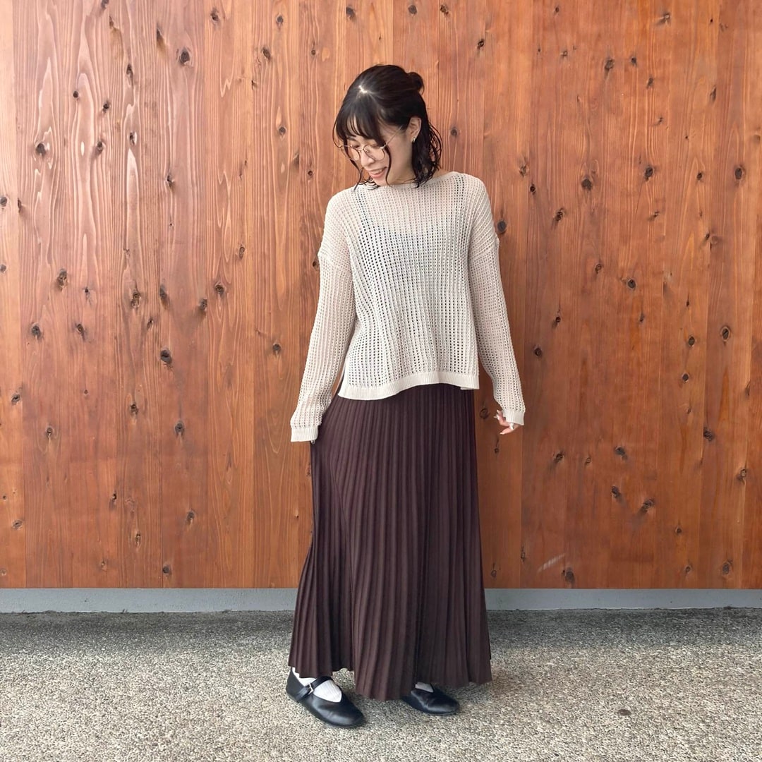 なめらかニットフレアスカート