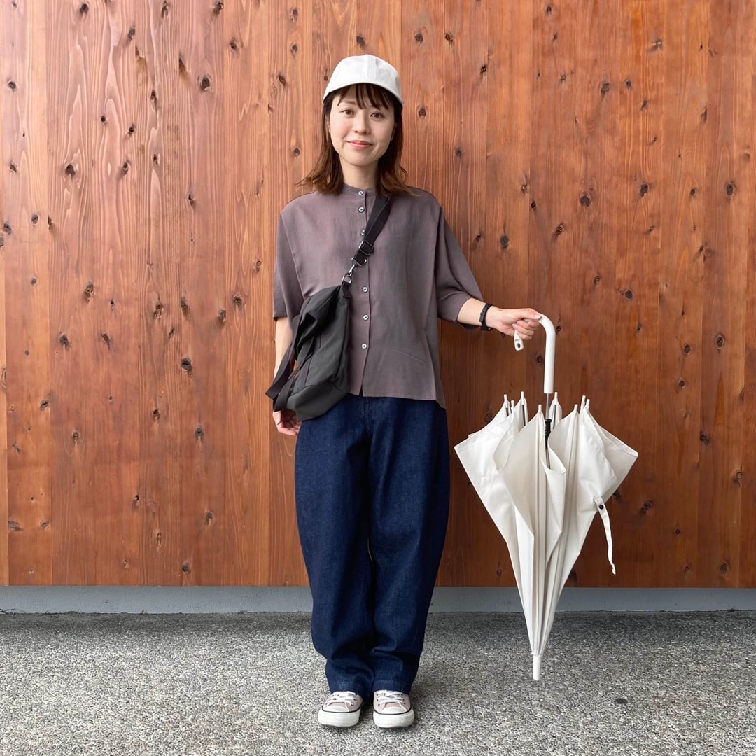 なめらか五分袖ブラウス