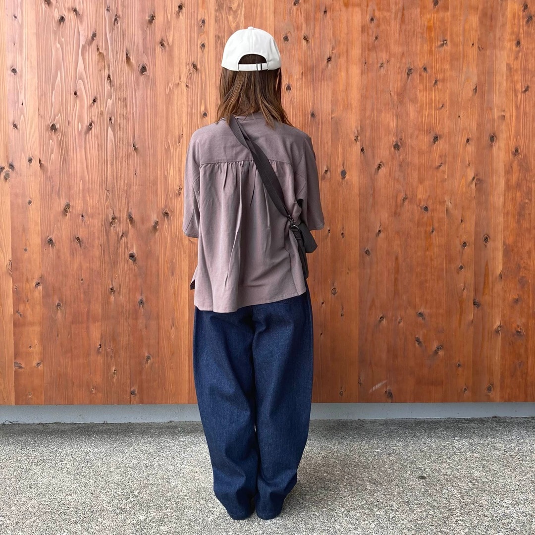 なめらか五分袖ブラウス