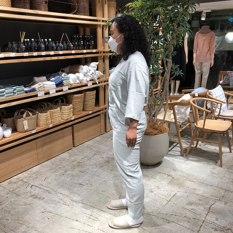 岡山表町商店街】夏の夜も快適に。薄手ガーゼ七分袖パジャマ｜無印良品