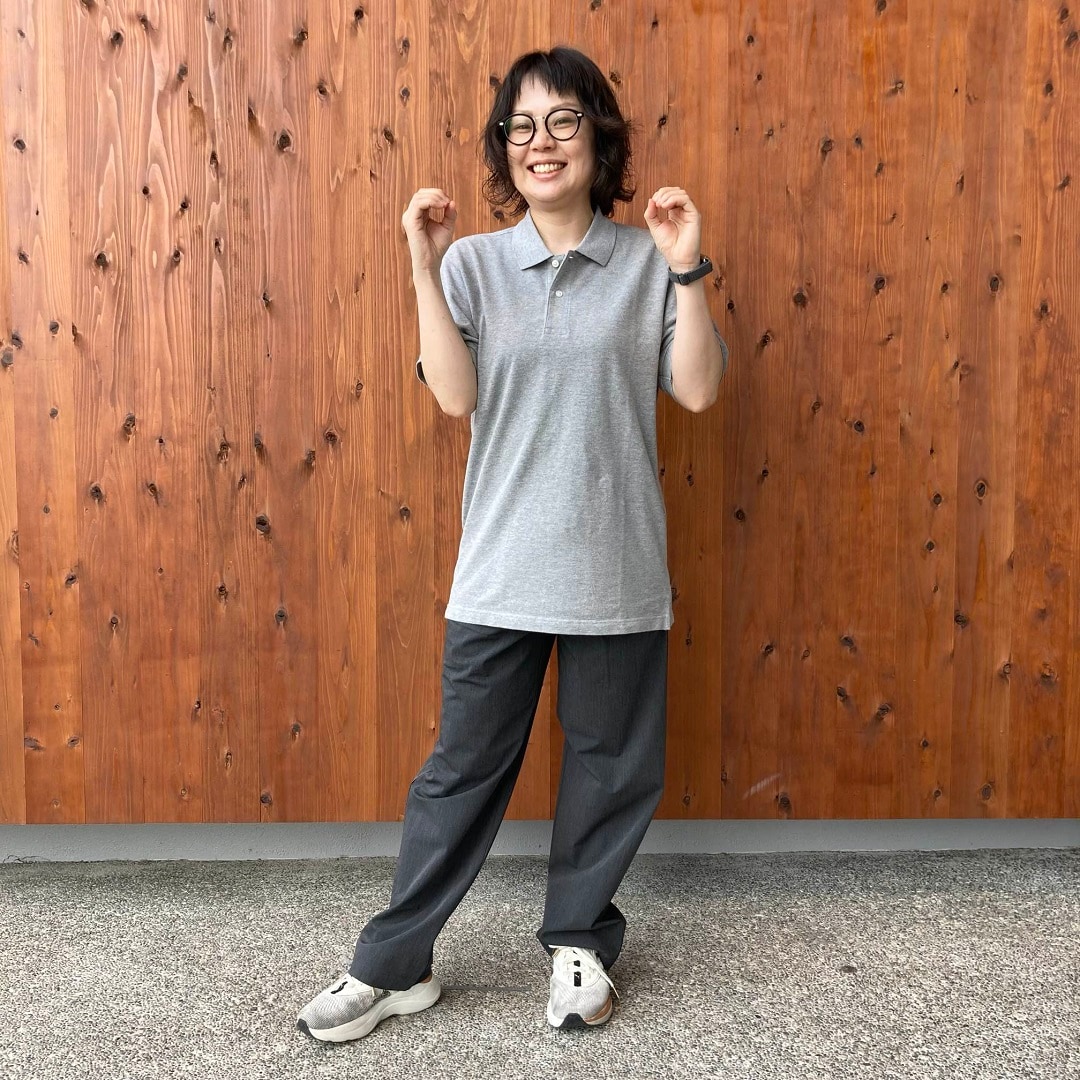乾きやすいイージータックワイドパンツ