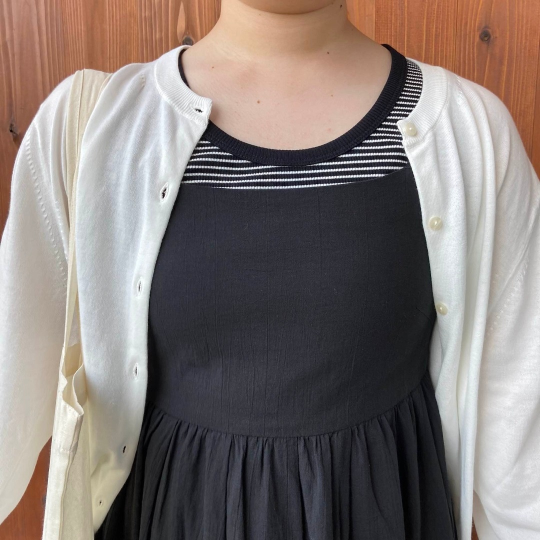 ＵＶカット強撚コットンクルーネックカーディガン
