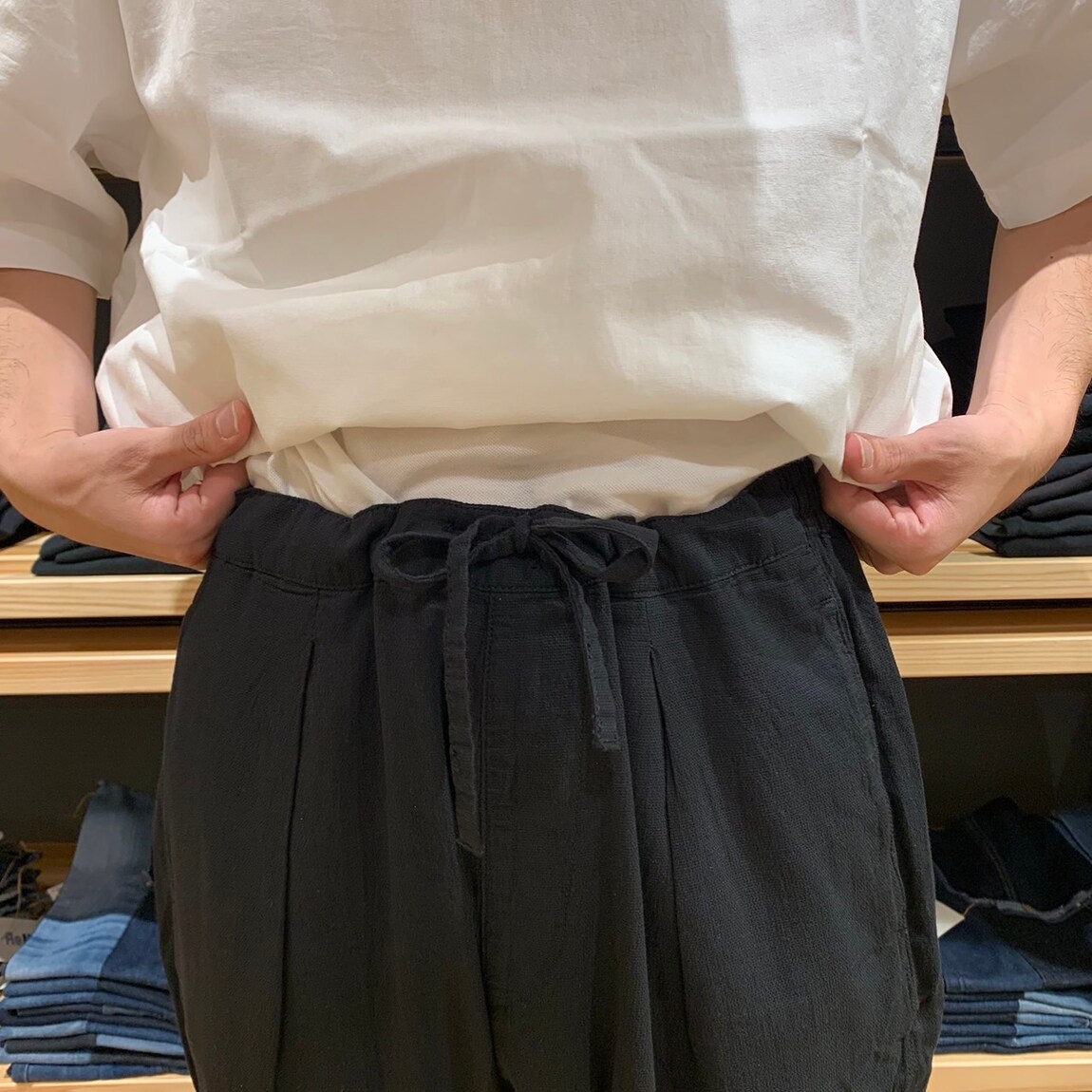 【岡山表町商店街】男女兼用 先染め　ダボパンツ