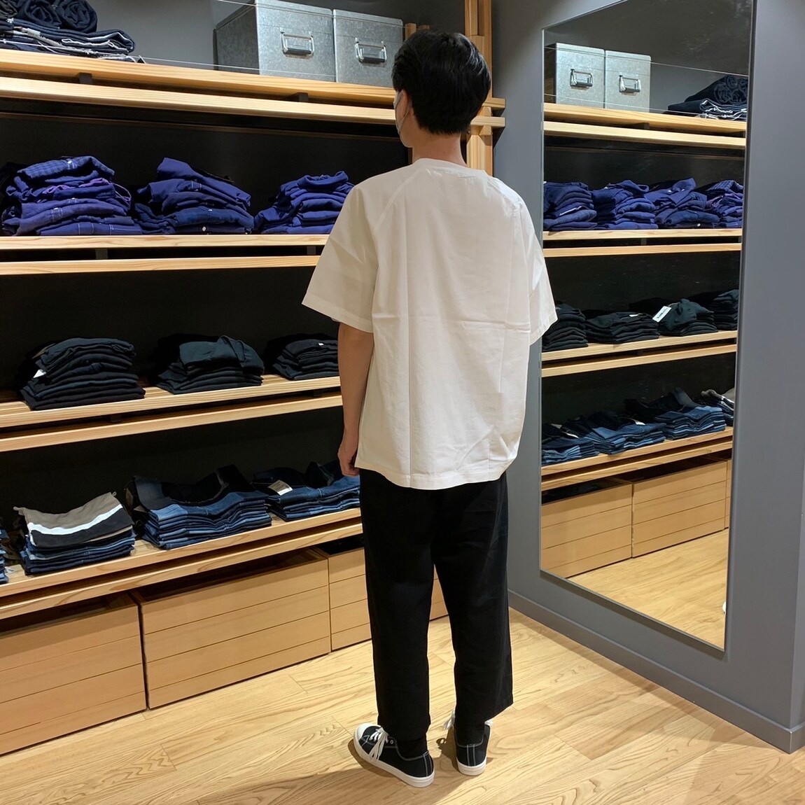【岡山表町商店街】男女兼用 先染め　ダボパンツ