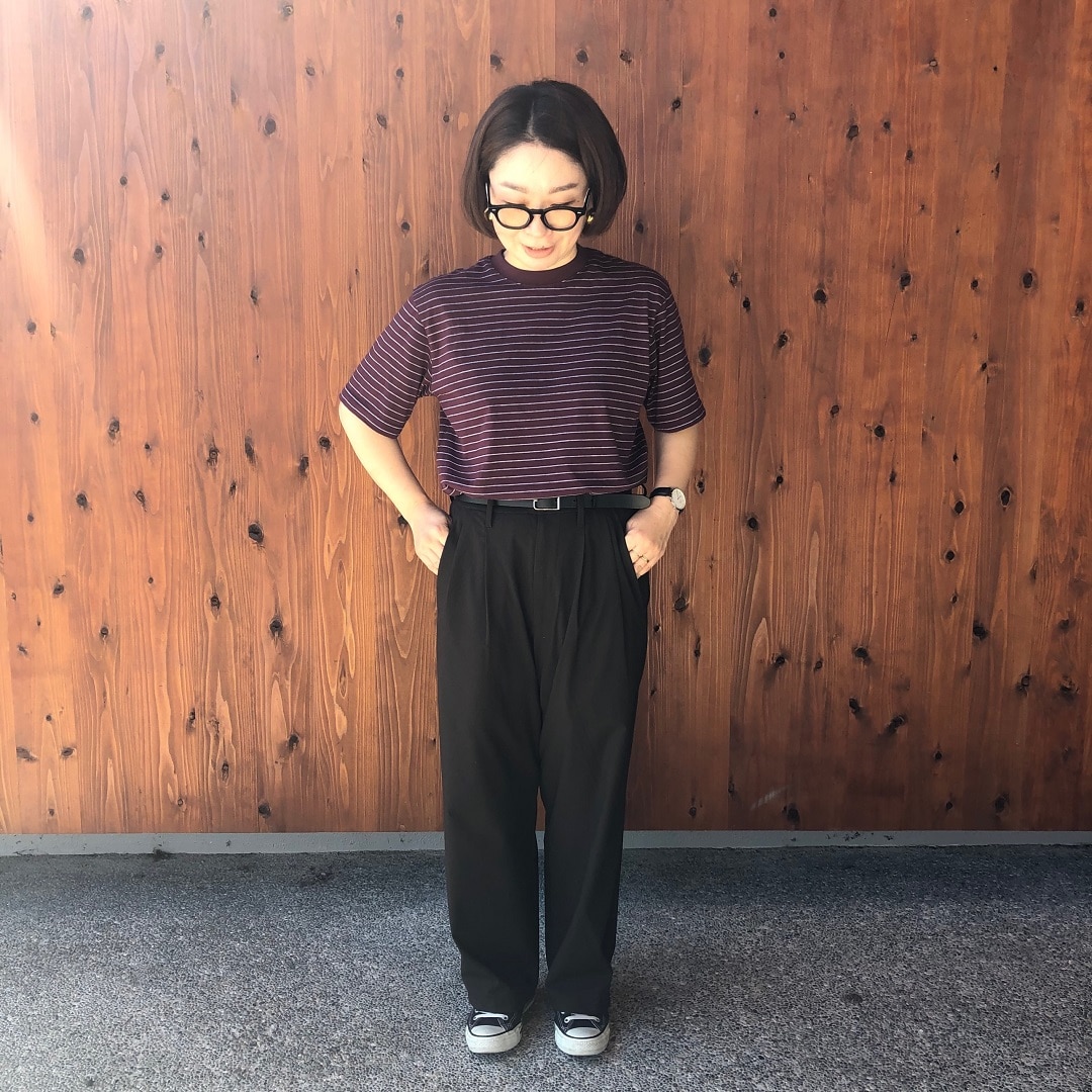 天竺編みクルーネック半袖Tシャツ