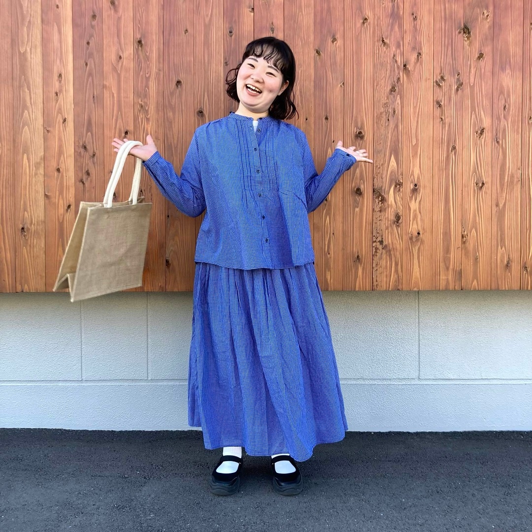 綿ボイルギャザースカート
