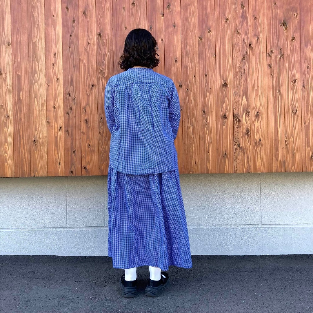 綿ボイル長袖ブラウス