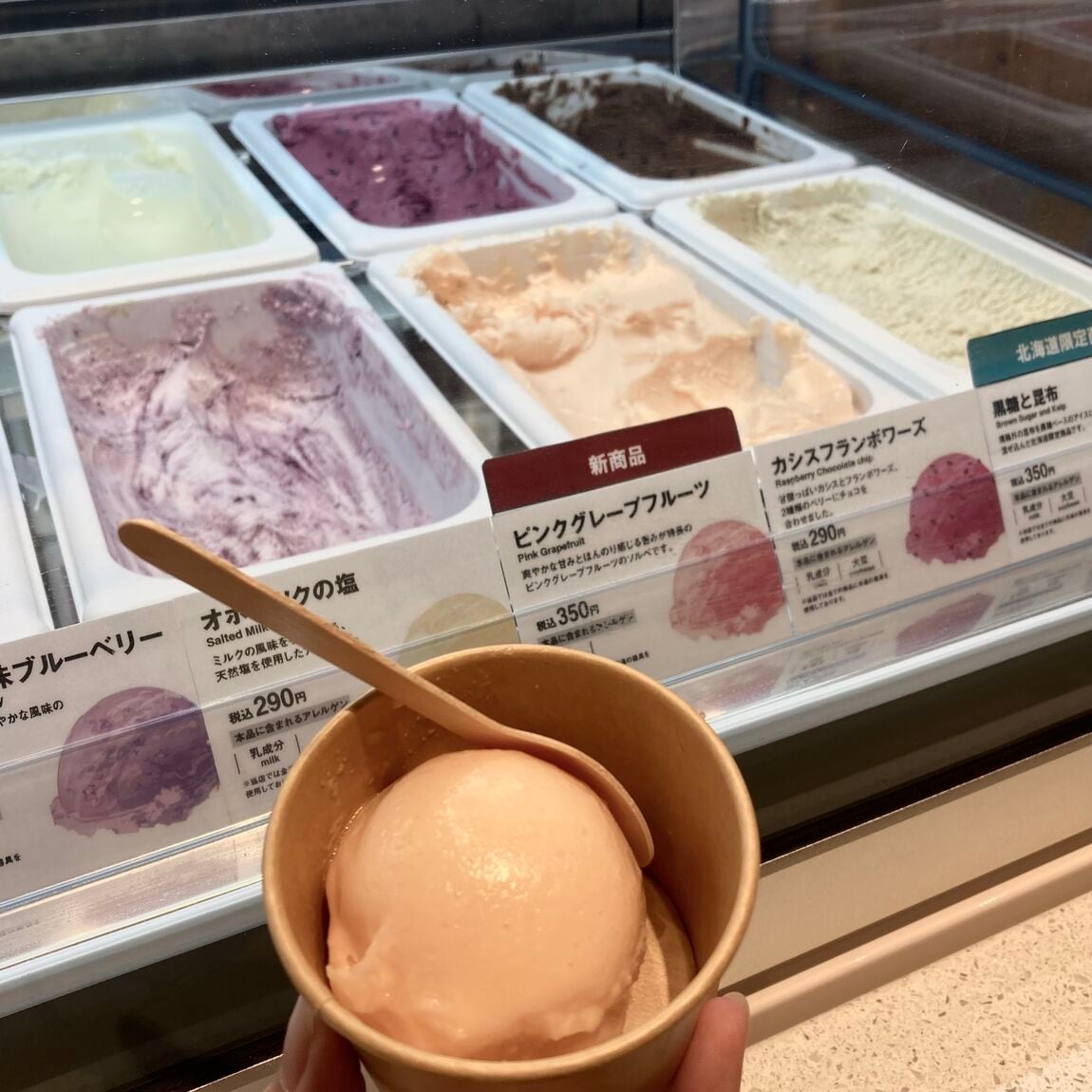 アイスショーケース前