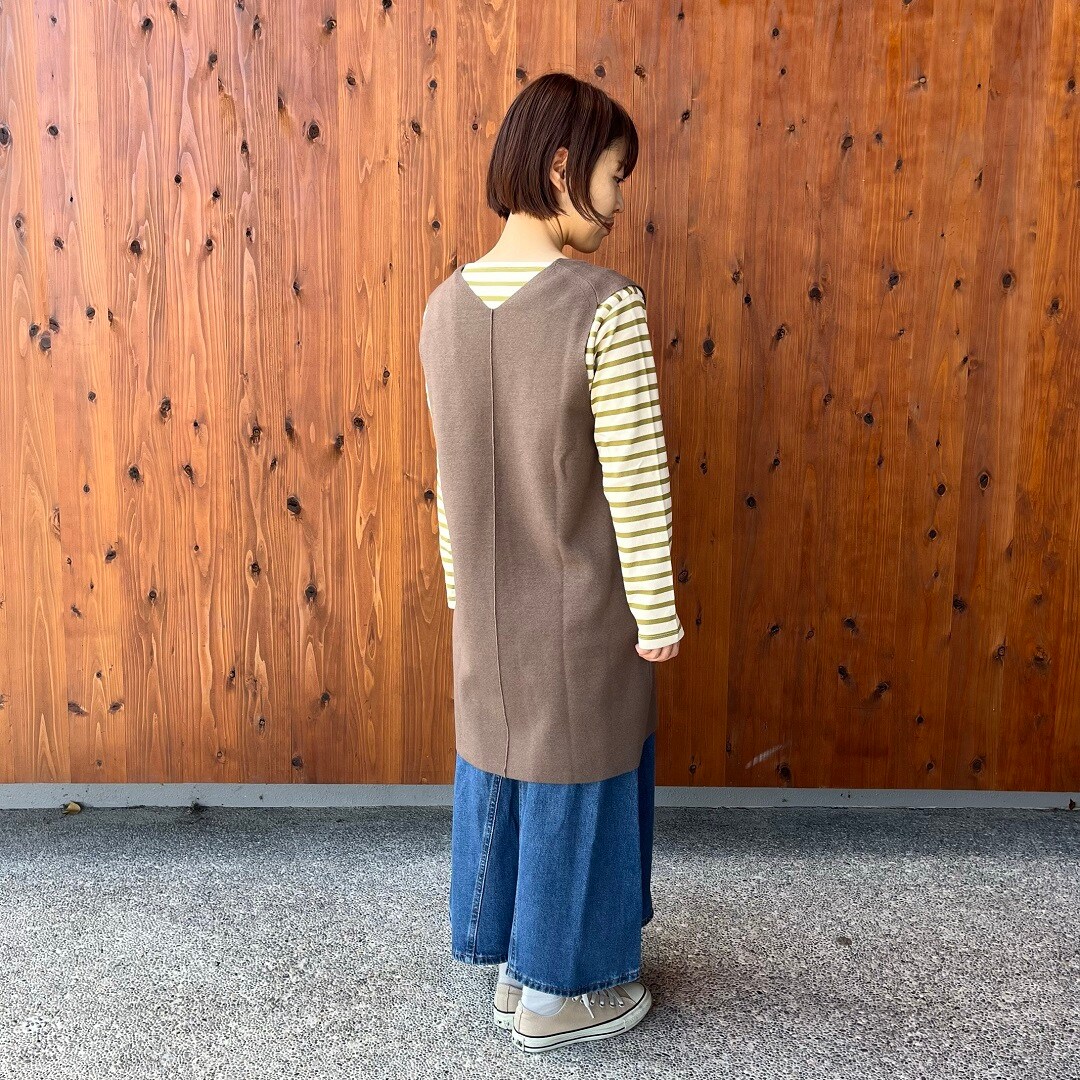 太番手ボートネック長袖Tシャツ