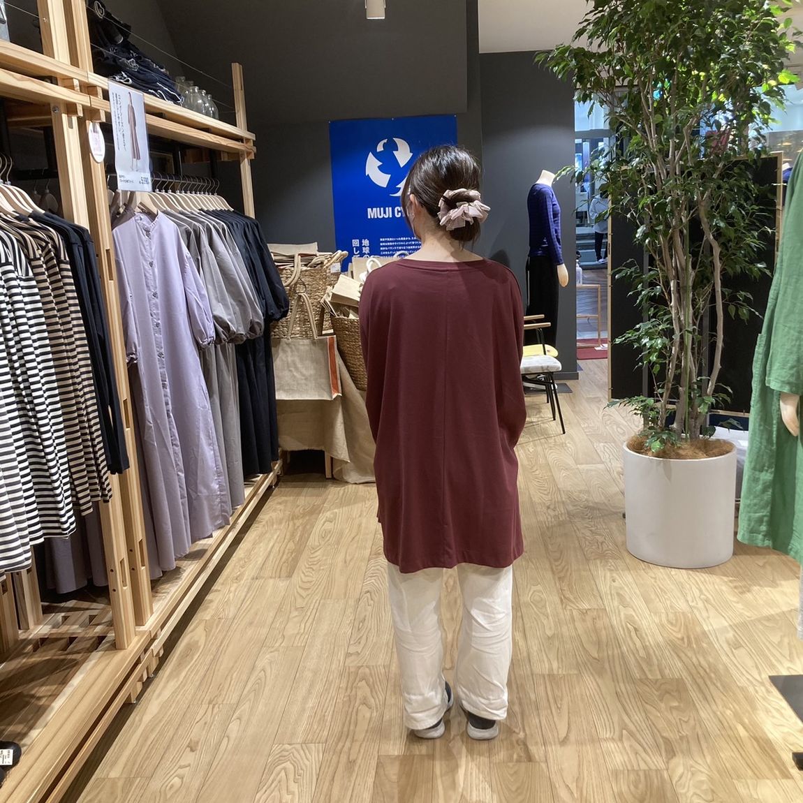 【岡山表町商店街】UVカット天竺編み七分袖チュニック